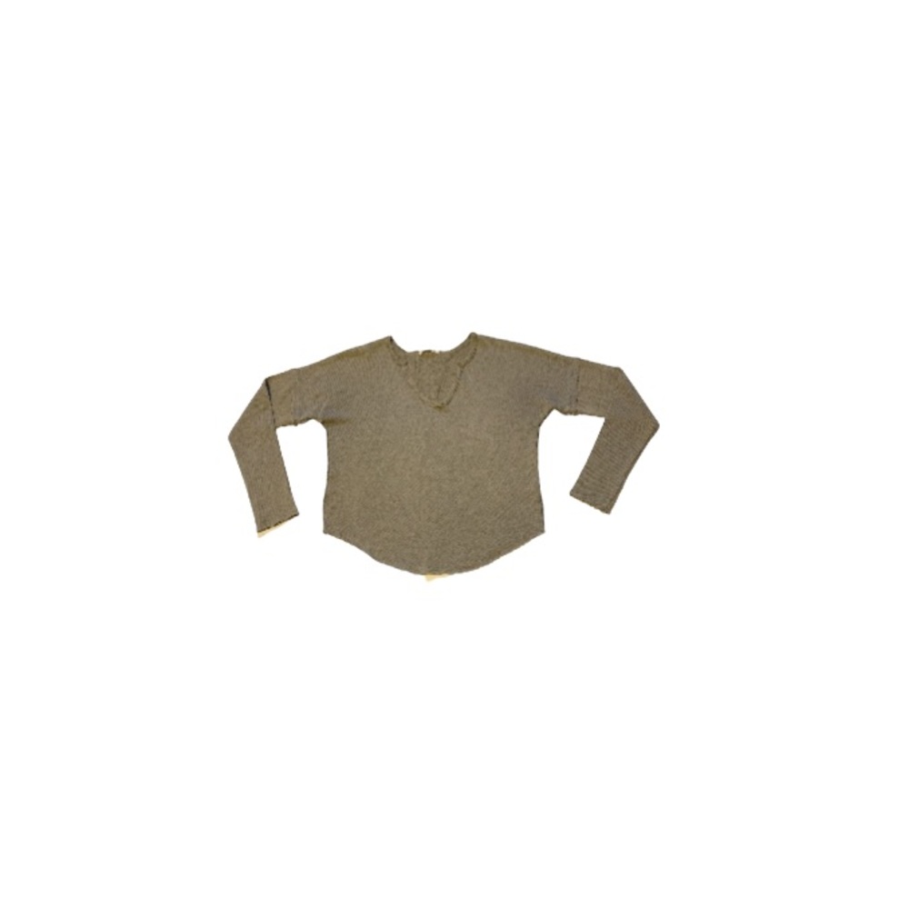 Free People Taupe Cropped Sweater - Women’s Size Large